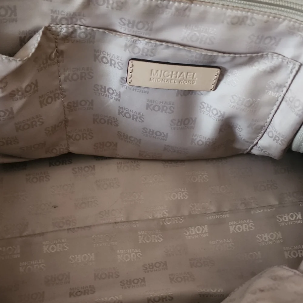 Michael Kors Monogram Brown and Tan Satchel